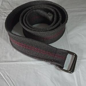 Men's Gray and Red Belt